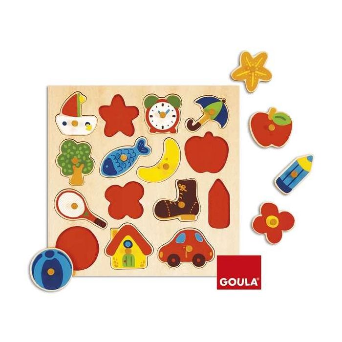 Goula Puzzle Encajable de Madera Siluetas 15 Piezas con Base - Edad Mínima 14 Meses 3 Goula Puzzle Encajable de Madera Siluetas 15 Piezas con Base - Edad Mínima 14 Meses 3