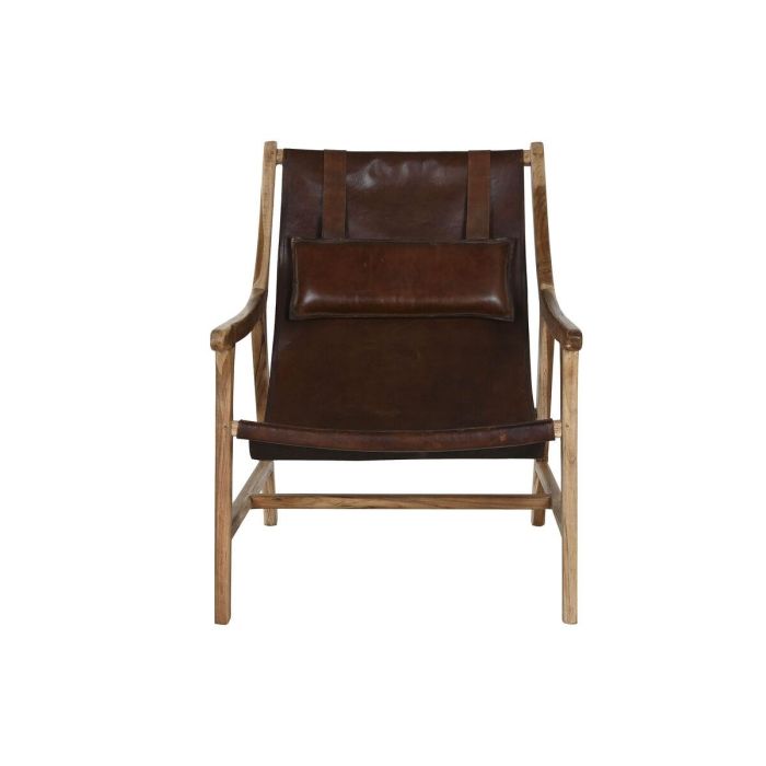 Butaca Home ESPRIT Natural Marrón oscuro Teca 68 x 86 x 86 cm 5