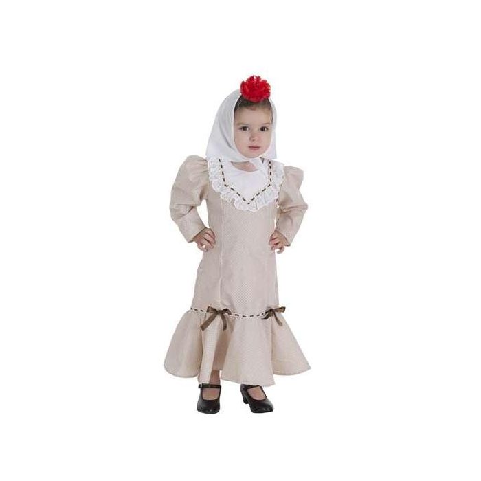 Disfraz bebe chulapa beige talla 1-2 años