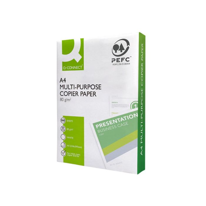 Papel Fotocopiadora Q-Connect Economy Din A4 80 gramos Paquete De 500 Hojas 240 unidades 4