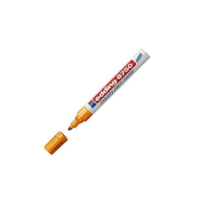 Edding Marcador Permanente Tinta Opaca Industrial 8750 Amarillo - 10 Unidades (10 Unidades)