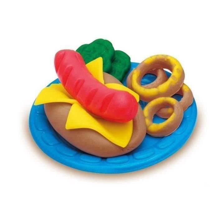 Play-Doh Juego Fiesta de Hamburguesas - Set de Plastilina con 5 Frascos, Parrilla, Moldes y Accesorios - Para Niños +3 Años 3