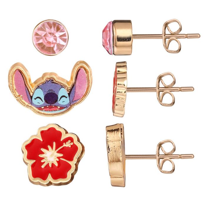 Set 3 Pares de pendientes Stitch Disney 1 Set 3 Pares de pendientes Stitch Disney 1