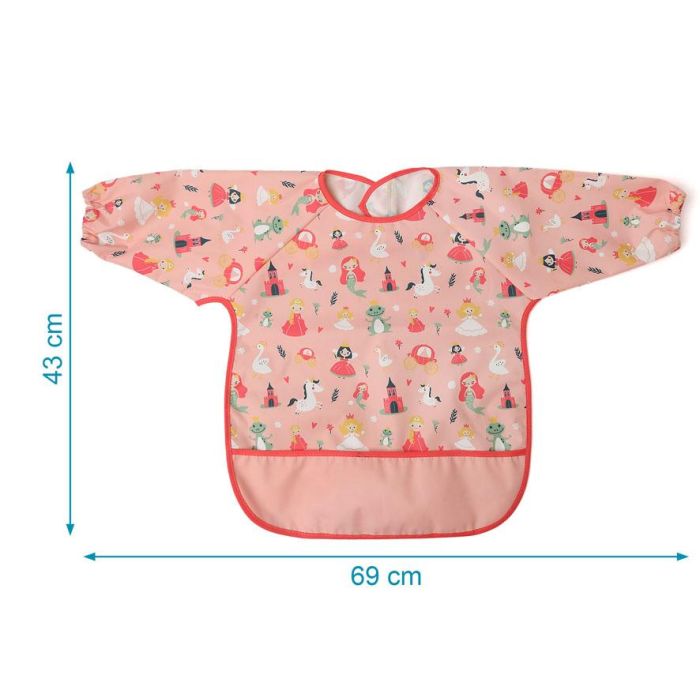 Babero Impermeable Con Mangas Rosa 3 Babero Impermeable Con Mangas Rosa 3