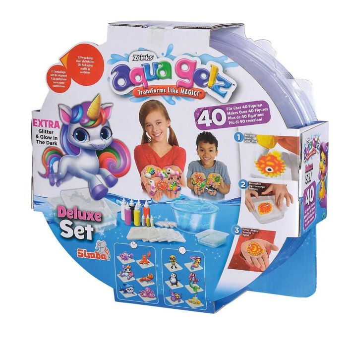 Smoby Aqua Gelz Set Deluxe - Kit Creativo con 9 Botes de Colores, 6 Moldes, 6 Sobres de Mezcla y un Bol - Desde 8 Años Smoby Aqua Gelz Set Deluxe - Kit Creativo con 9 Botes de Colores, 6 Moldes, 6 Sobres de Mezcla y un Bol - Desde 8 Años