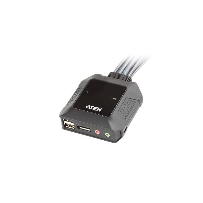 Aten CS22DP Interruptor KVM USB y DisplayPort, Resolución 2560x1600, Negro 1 Aten CS22DP Interruptor KVM USB y DisplayPort, Resolución 2560x1600, Negro 1