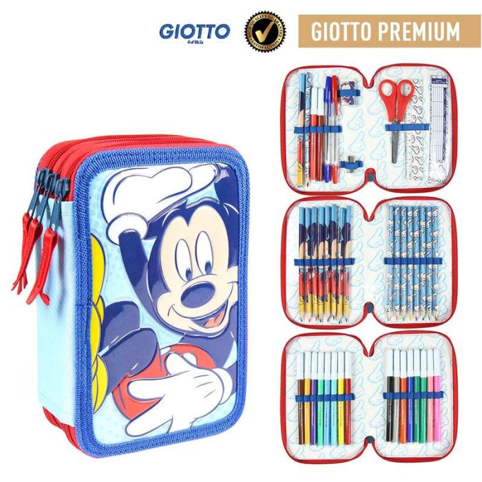 Plumier Triple Giotto Mickey Mouse (43 pcs) Azul 4 Plumier Triple Giotto Mickey Mouse (43 pcs) Azul 4