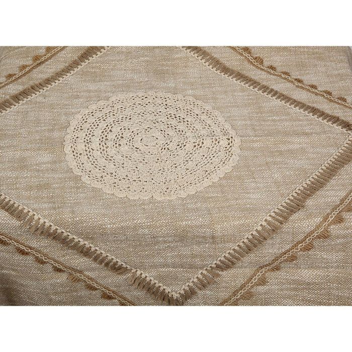 Manta Romimex Beige Bordado 125 x 150 x 150 cm 1