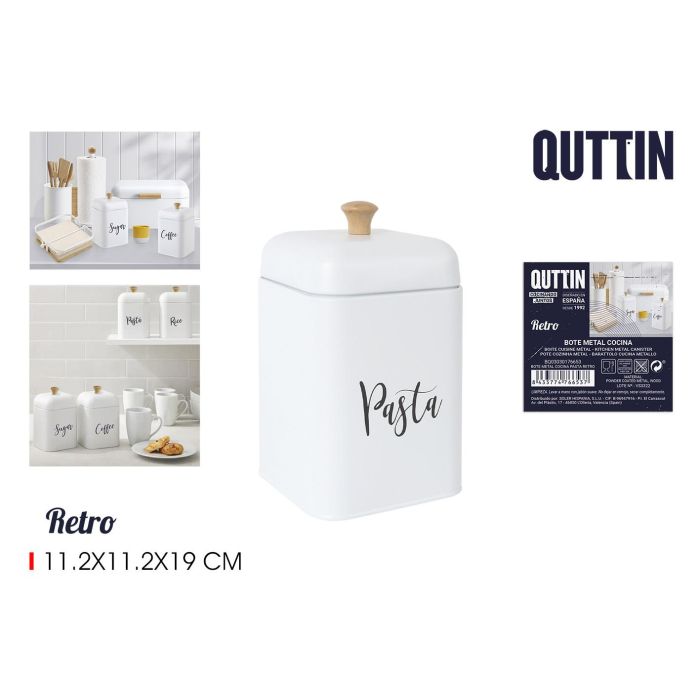 Bote de Metal para Pasta Retro Quttin - Cocina (12 Unidades) Bote de Metal para Pasta Retro Quttin - Cocina (12 Unidades)