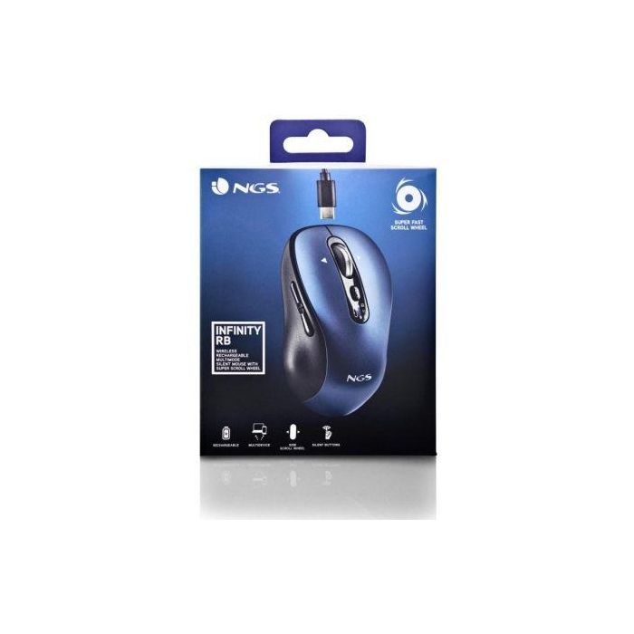 NGS Ratón Inalámbrico Infinity Rb Recargable, Multidispositivo 2.4GHz + Bluetooth 5.1, 6 Botones, Scroll Rápido, Ambidiestro, DPI Ajustable 3 NGS Ratón Inalámbrico Infinity Rb Recargable, Multidispositivo 2.4GHz + Bluetooth 5.1, 6 Botones, Scroll Rápido, Ambidiestro, DPI Ajustable 3