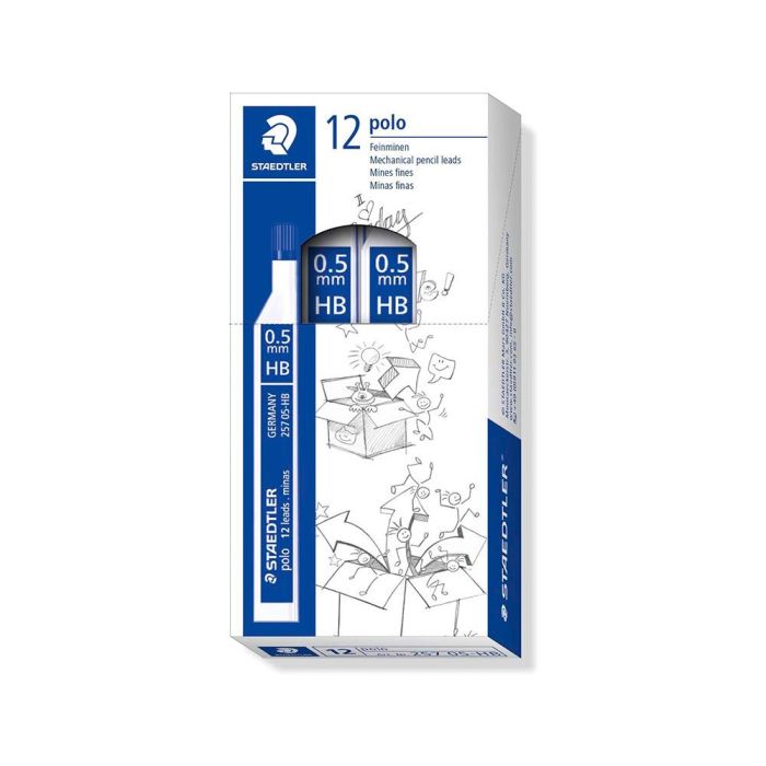 Minas Staedtler Grafito 0,5 mm Hb Polo 257 Tubo Con 12 Minas 12 unidades 1