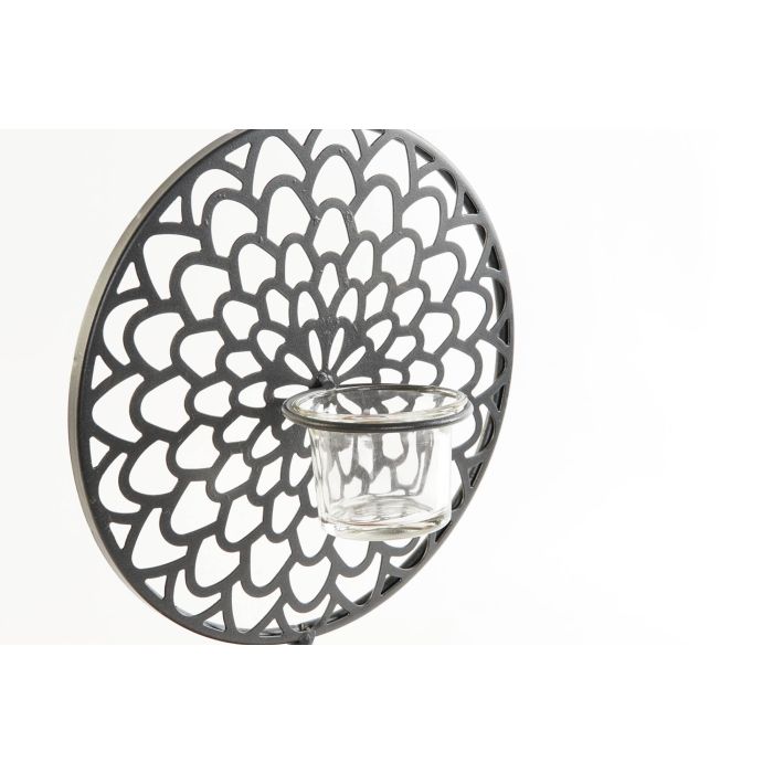 DKD Home Decor Portavela Vintage Marron Negro Metal Cristal Madera 20 x 36 x 20 cm 1 DKD Home Decor Portavela Vintage Marron Negro Metal Cristal Madera 20 x 36 x 20 cm 1