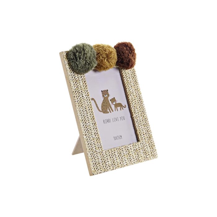 DKD Home Decor Marco Foto 10x15 cm Decoración Kids Colección León Pompon Natural y Multicolor 6 Unidades (16x21x1 cm) DKD Home Decor Marco Foto 10x15 cm Decoración Kids Colección León Pompon Natural y Multicolor 6 Unidades (16x21x1 cm)