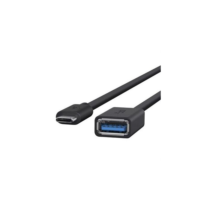 Cable USB-C a USB Belkin F2CU036BTBLK Negro 14 cm 1
