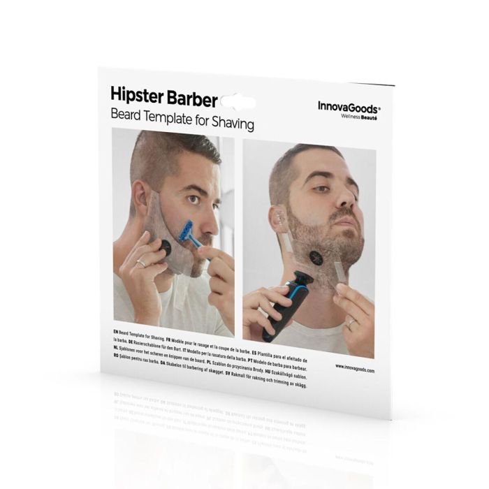 Plantilla para Afeitado de Barba Hipster Barber InnovaGoods 1