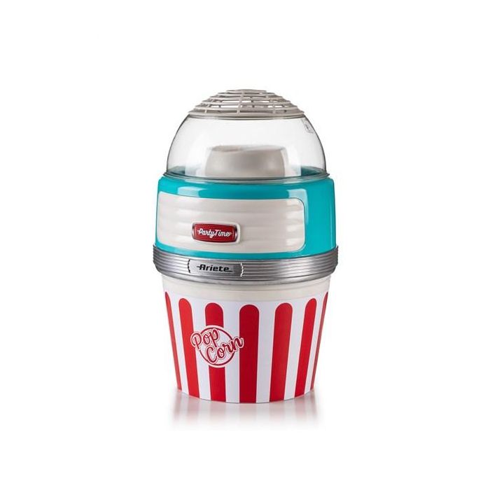 Ariete 2957/01 Máquina de Palomitas Party Time Big Popper Azul, Diseño Retro Años 50, Aperitivo Natural sin Grasas 2