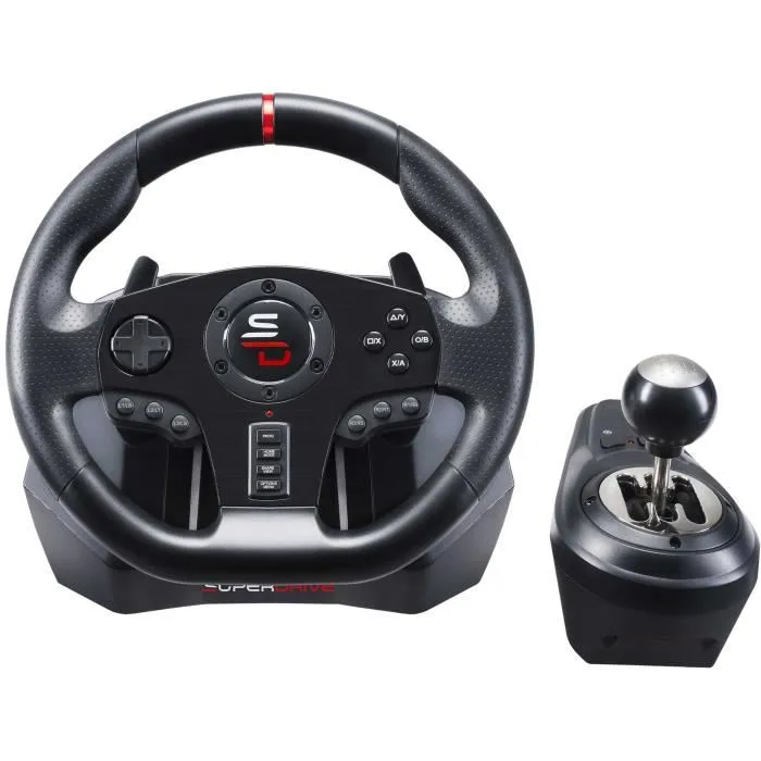 Subsonic Volante de Carreras GS850-X con Cambio Manual, 3 Pedales y Levas para PS4 / Xbox 3