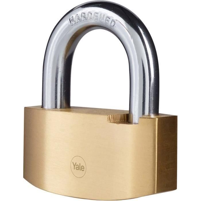 Yale Y2B/80/138/1 Candado de seguridad con martillo, Latón 80 mm, Arco de acero cementado, 3 llaves 1 Yale Y2B/80/138/1 Candado de seguridad con martillo, Latón 80 mm, Arco de acero cementado, 3 llaves 1