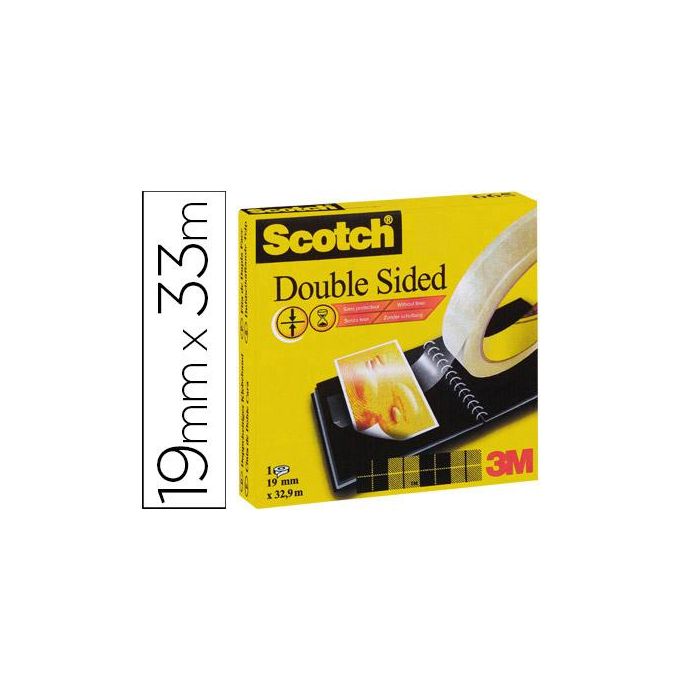 Cinta Adhesiva Scotch Dos Caras 33 Mt X 19 mm