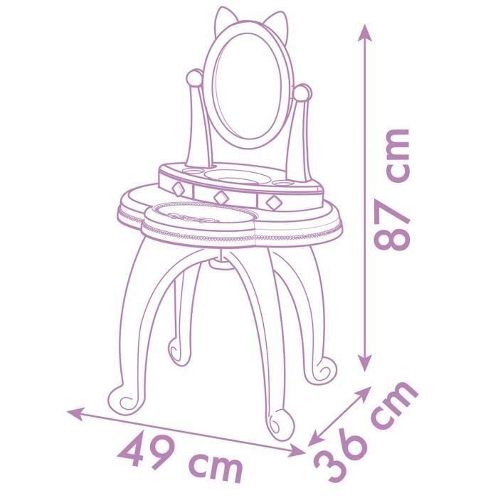 Smoby - Gabby y la Casa Mágica - Tocador infantil 2 en 1 - Taburete incluido - 12 accesorios - Espejo regulable 4 Smoby - Gabby y la Casa Mágica - Tocador infantil 2 en 1 - Taburete incluido - 12 accesorios - Espejo regulable 4