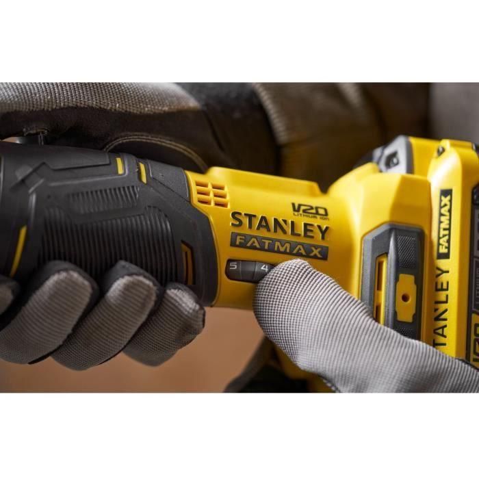 Herramienta Osciladora Sin Escobillas - STANLEY FATMAX V20 - SFMCE510B-XJ - Litio 18V - Sin Batería 4 Herramienta Osciladora Sin Escobillas - STANLEY FATMAX V20 - SFMCE510B-XJ - Litio 18V - Sin Batería 4