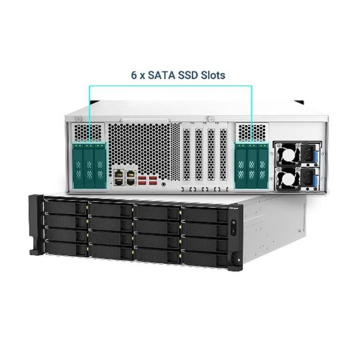QNAP TS-H2287XU-RP Intel Xeon E-2378 8 Cores/16 Threads 64GB ECC DDR4 22-Bay 4U Rackmount NAS