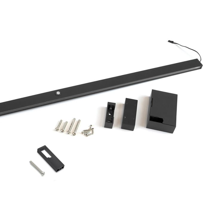 Emuca Barra para armario con luz LED Castor, batería extraible y sensor de movimiento, L1.158mm, Plástico y aluminio, Pintado negro texturizado 0 Emuca Barra para armario con luz LED Castor, batería extraible y sensor de movimiento, L1.158mm, Plástico y aluminio, Pintado negro texturizado 0