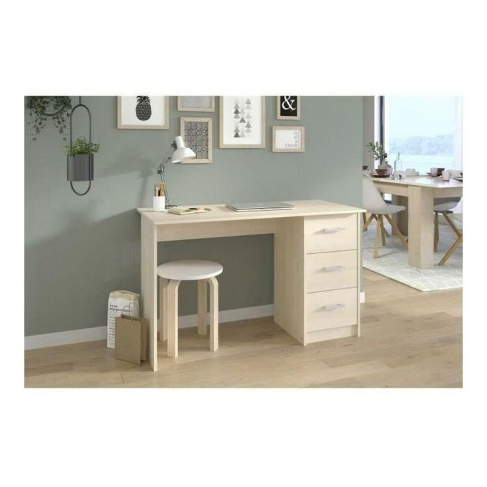 Parisot ESSENTIELLE Escritorio 3 cajones Decoración Acacia Clara L 121.2 x P 74.3 x H 55 cm 5 Parisot ESSENTIELLE Escritorio 3 cajones Decoración Acacia Clara L 121.2 x P 74.3 x H 55 cm 5