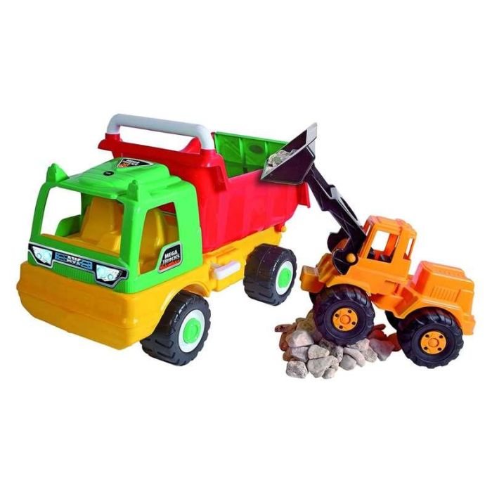 Camion volquete con excavadora 68x45x32 cm 2 Camion volquete con excavadora 68x45x32 cm 2