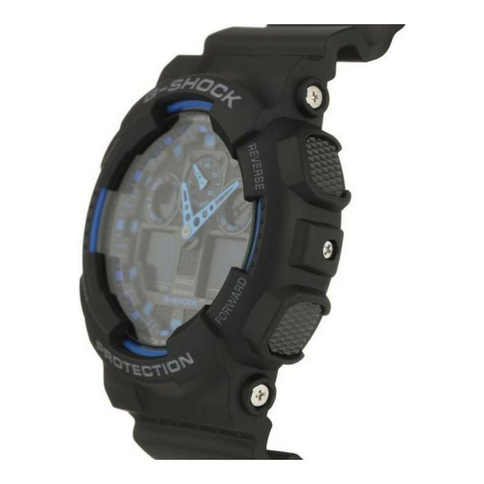G-Shock GA1001A2ER Reloj de Hombre Cronógrafo de Cuarzo Analógico-Digital con Dial y Brazalete de Resina Negros 20 ATM 2