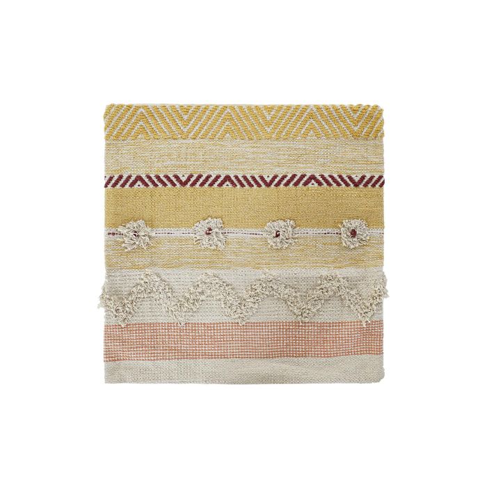 Funda de cojín DKD Home Decor Multicolor Flecos Boho (60 x 60 x 2 cm) 4