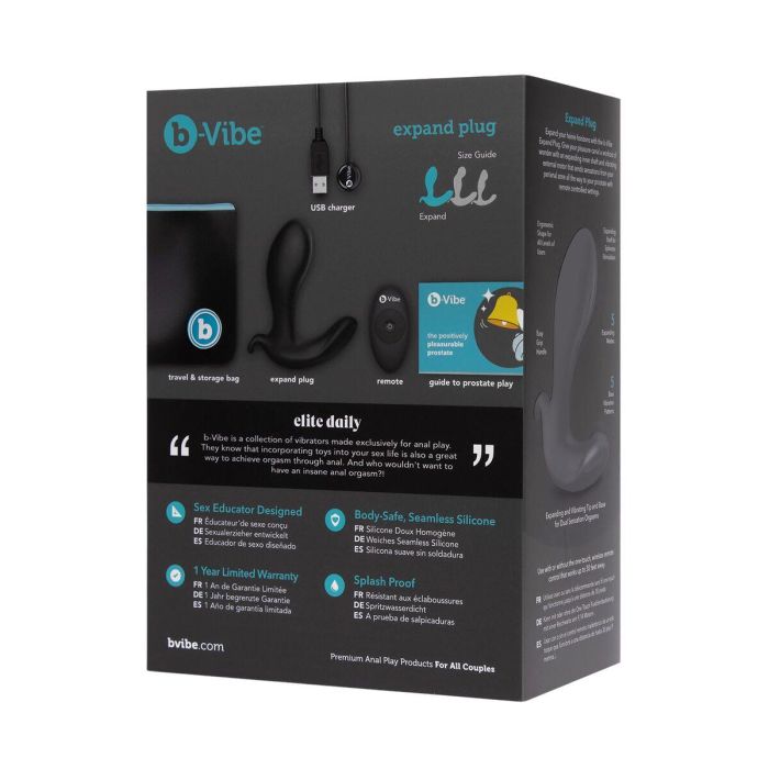 Plug Anal B-Vibe EXPAND Negro 10 Plug Anal B-Vibe EXPAND Negro 10