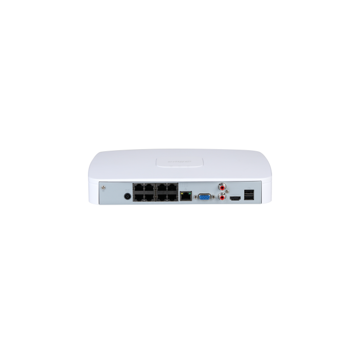 Dahua DHI-NVR2108-8P-4KS3 Grabador IP 8 Canales PoE 4K con Inteligencia Artificial Lite Blanco