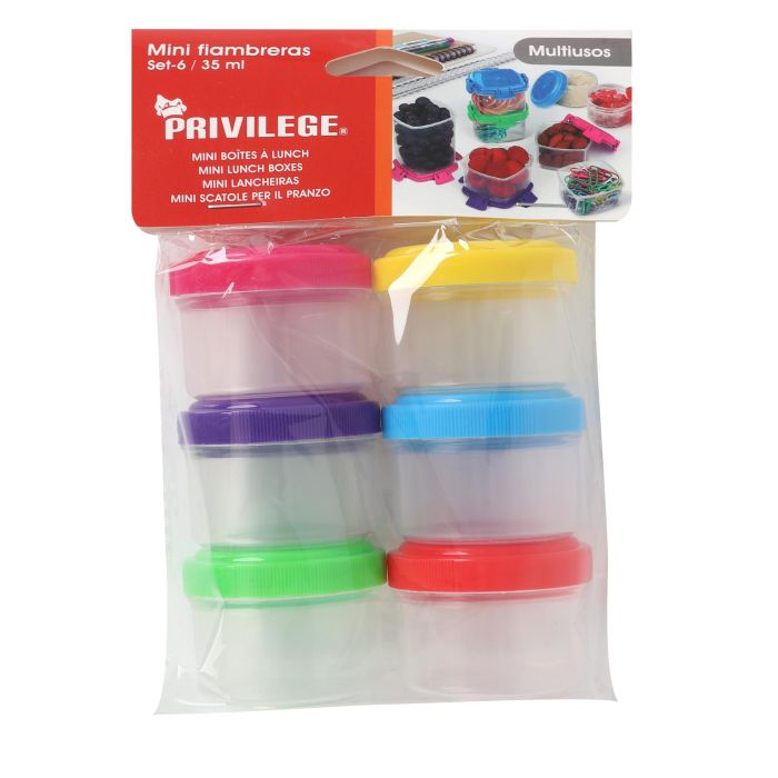 Set de 6 mini fiambreras Privilege 35 ml (24 Cajas) 1 Set de 6 mini fiambreras Privilege 35 ml (24 Cajas) 1