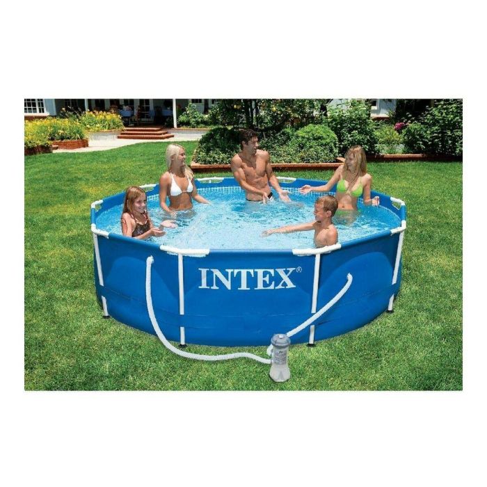 Piscina redonda metal frame con depuradora de cartucho capacidad 4485 litros 305x76 cm 3