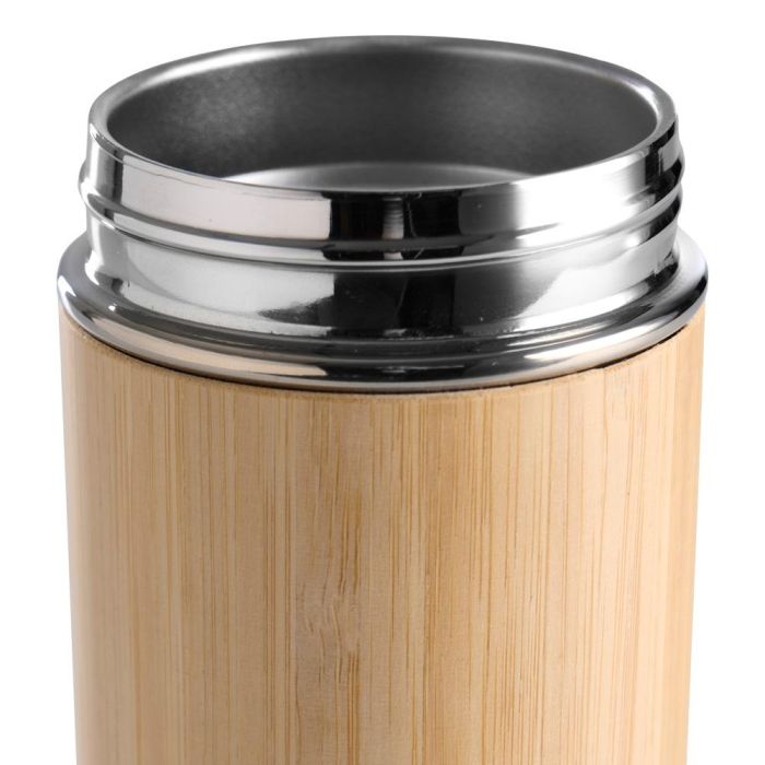 Day Termo 400 Ml Con Filtro para Té de Acero Inoxidable y Bambú 4