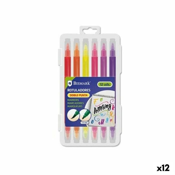 Set de Rotuladores Bismark LETTERING Multicolor 12 Piezas (12 Unidades) 0 Set de Rotuladores Bismark LETTERING Multicolor 12 Piezas (12 Unidades) 0