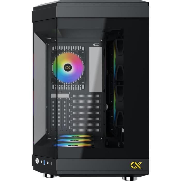 Caja PC Cube sin fuente de alimentación - XIGMATEK CUBI (Negro) - E-ATX/ATX/Micro ATX - 6x120mm A-RGB - USB-C/3.0 - Vidrio templado 1