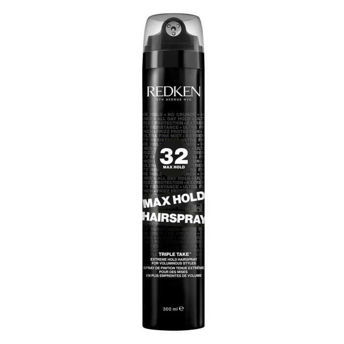 Redken MAX HOLD Hairspray 32 Triple Take Laca - Máxima Fijación, Volumen, Anti-Frizz, Secado Rápido, 24h Control 300ml Redken MAX HOLD Hairspray 32 Triple Take Laca - Máxima Fijación, Volumen, Anti-Frizz, Secado Rápido, 24h Control 300ml