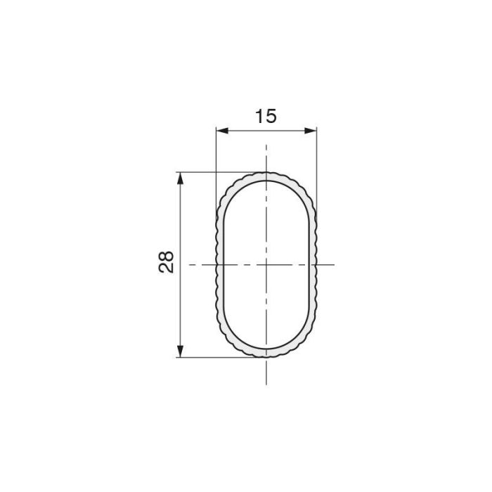 Tubo Stor Aluminio Ovalado 28-15 3,95M Oro Herrajes Alk (4 Unidades) 1
