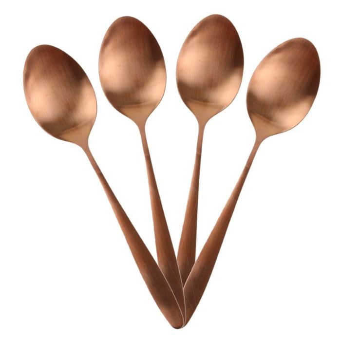 Home Deco Factory Cubertería 16 Piezas Colección Mirage Acero Inoxidable Color Cobre 5