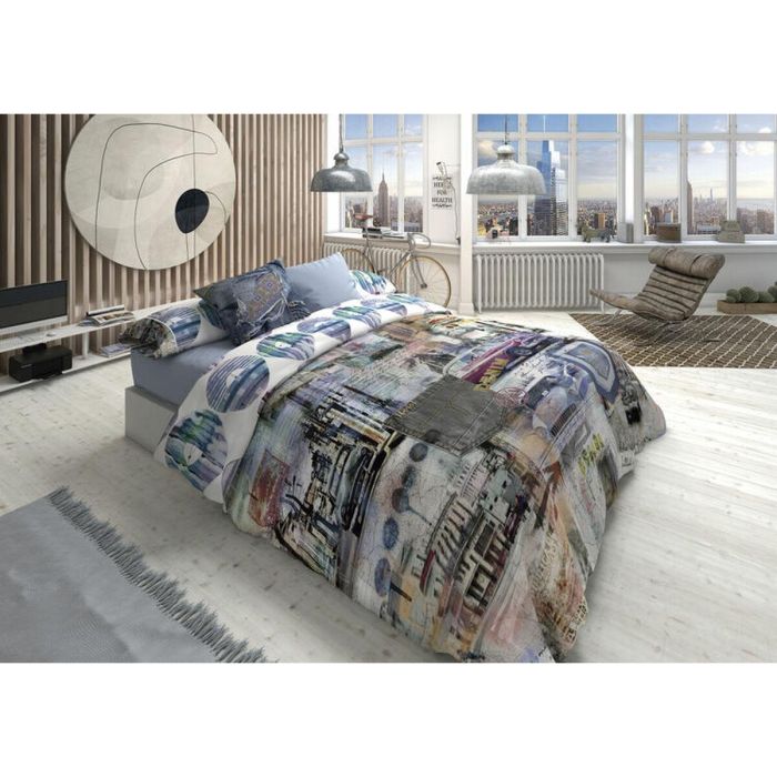 Juego de funda nórdica Lois MEGANO P. Azul Cama de 105 2 Piezas 1 Juego de funda nórdica Lois MEGANO P. Azul Cama de 105 2 Piezas 1