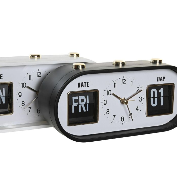 Reloj Despertador Basicos DKD Home Decor Blanco Negro 6 x 9.5 x 20 cm (2 Unidades) 2 Reloj Despertador Basicos DKD Home Decor Blanco Negro 6 x 9.5 x 20 cm (2 Unidades) 2
