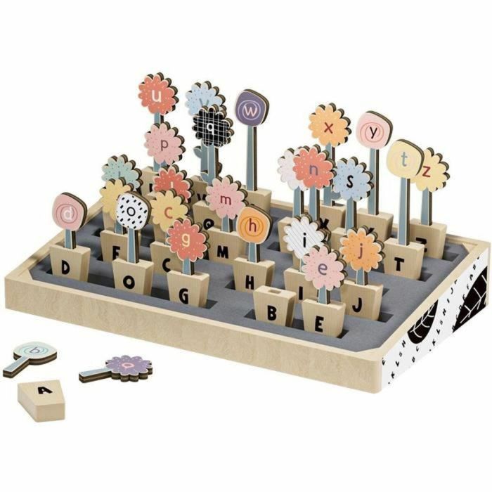 TOP BRIGHT Abc Flowers | Juego Educativo Alfabeto 26 Macetas Letras Mayúsculas y Minúsculas con Tarjetas para Aprender Ortografía