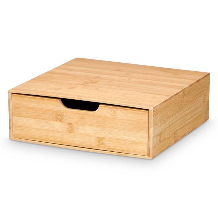 Caja de Bambú Cuadrada Kinvara 30x10x30 cm - Natural (6 Unidades) 1