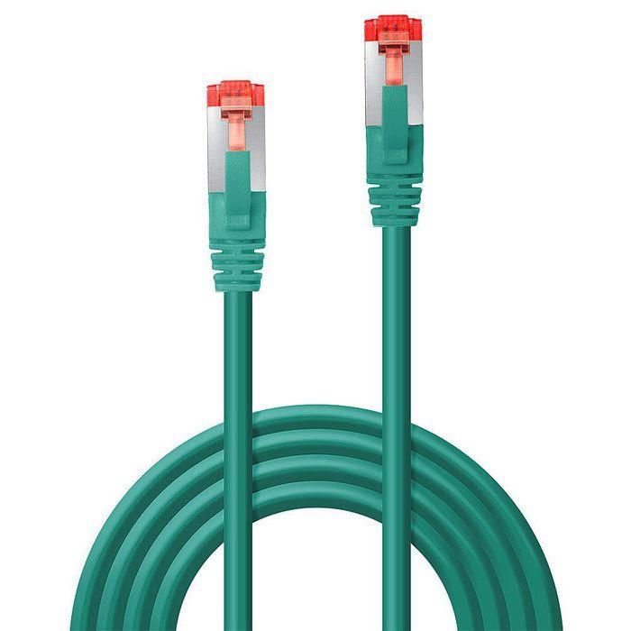 Lindy Cable Patch de Red Cat.6 S/FTP PIMF RJ45 Apantallado Snagless Contactos Oro para Gigabit Ethernet 2m Verde 1