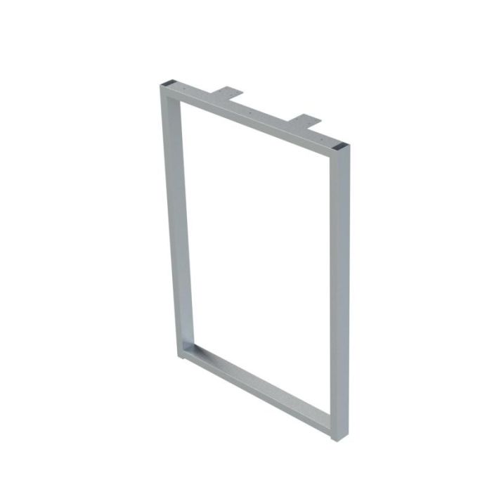 HERRAJES ALK Usha H720 Pata de Metal para Mesa/Escritorio, Marco Recto de Acero, H720 x 524 mm, Acabado Gris