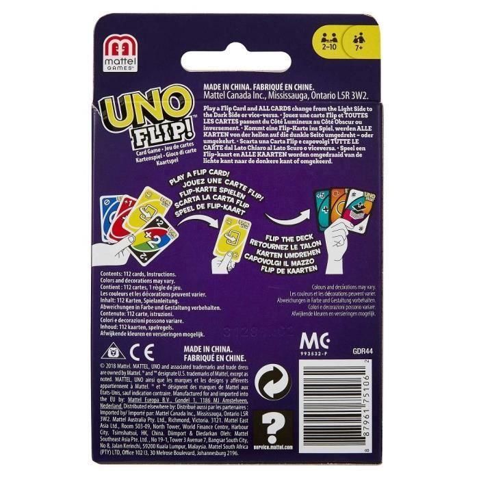 Juego Del Uno Flip Gdr44 Mattel Games 4