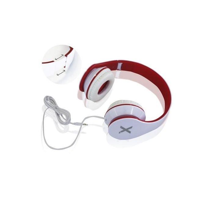 AURICULARES DIADEMA APPROX DJ JAZZ APPDJJAZZWR - ALTAVOCES 40MM - CABLE ANTI-ENROLLABLE 1.2M - BLANCO Y ROJO