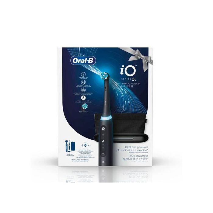 Braun Oral-B IO5 Cepillo de Dientes Eléctrico Vibratorio Adulto Negro, 5 Modos, Bluetooth, Temporizador y Estuche Viaje 1 Braun Oral-B IO5 Cepillo de Dientes Eléctrico Vibratorio Adulto Negro, 5 Modos, Bluetooth, Temporizador y Estuche Viaje 1